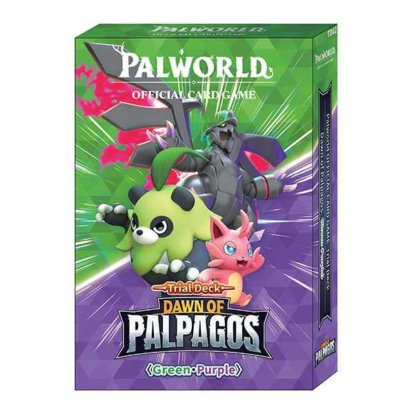 Palworld OFFICIAL CARD GAME - Dawn of Palpagos Green - Purple Trial Deck