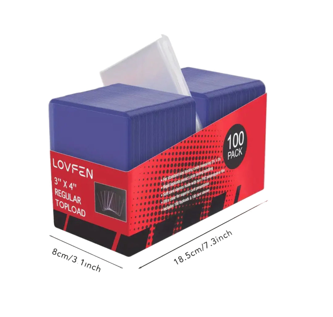 Lovfen 100 Top Loaders & 100 Sleeves