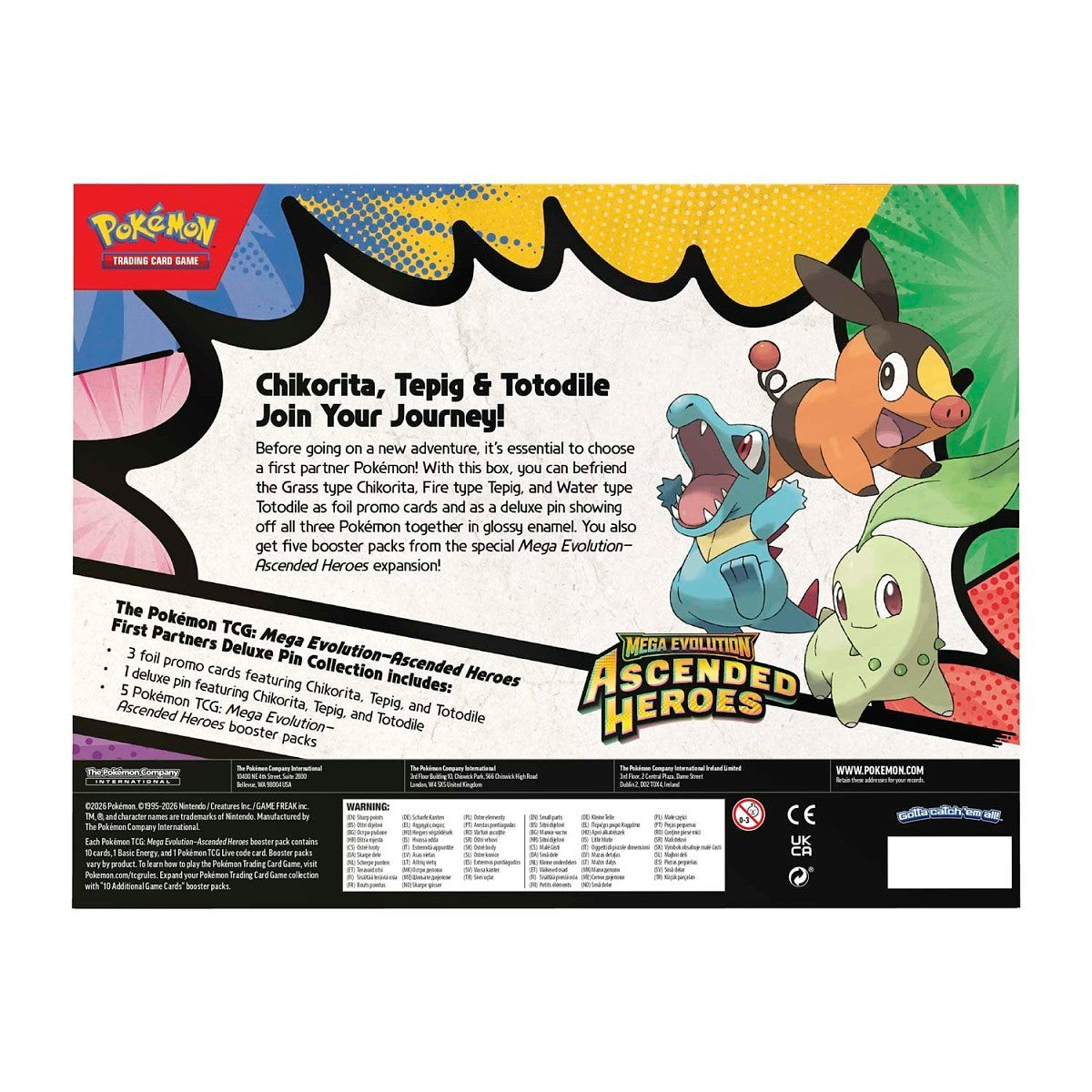 Pokémon TCG: Mega Evolution Ascended Heroes - First Partners Deluxe Pin Collection